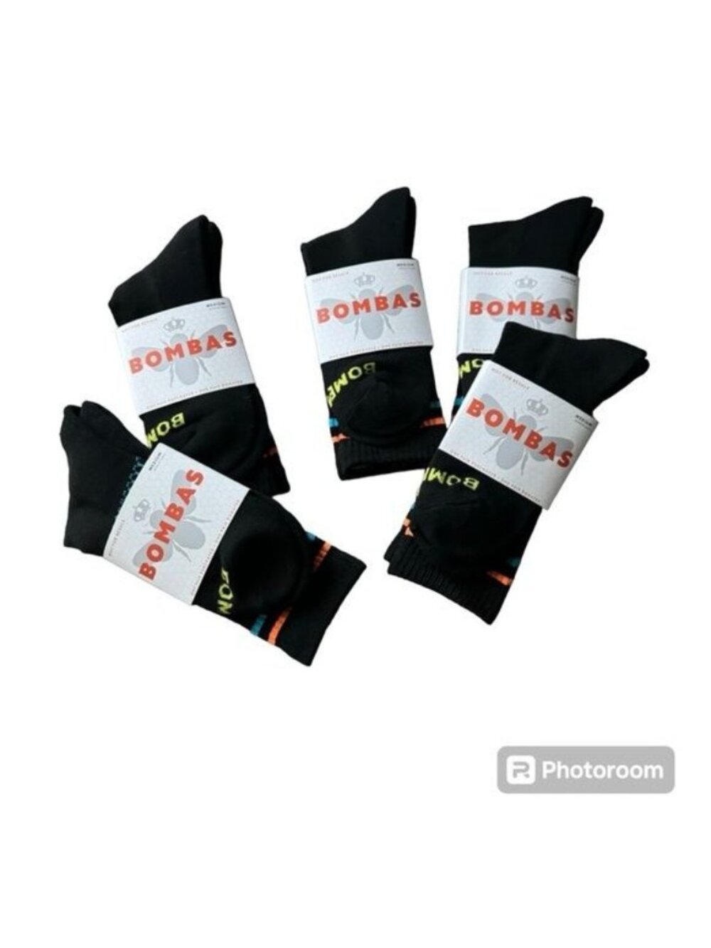 Bombas socks multicolor sz medium calf unisex mens women Honeycomb arch support